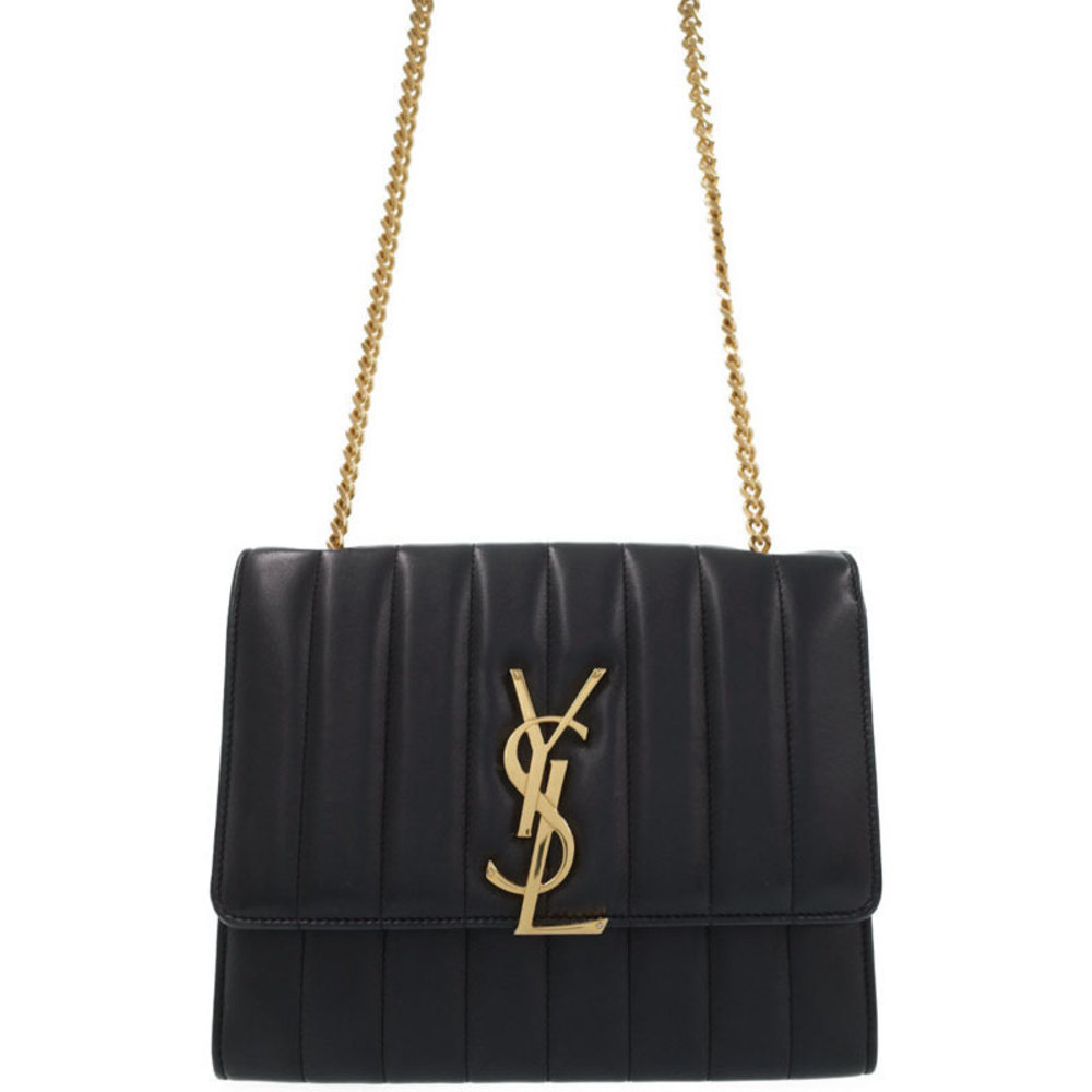 Saint Laurent Paris Viki Chain Shoulder Bag Black